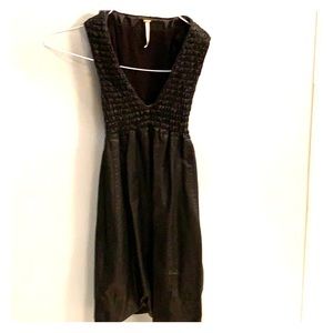 Black Leather Cocktail Dress